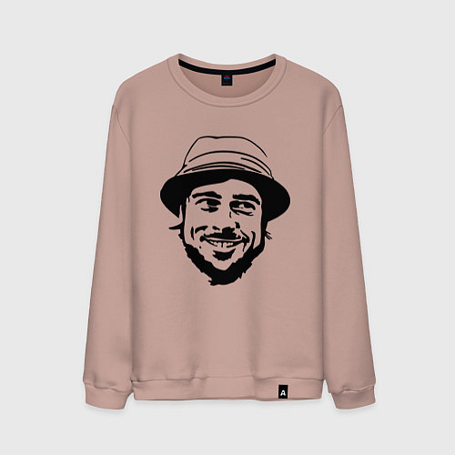Мужской свитшот Brad Pitt - gypsy / Пыльно-розовый – фото 1