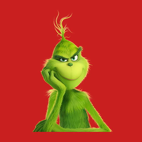 Мужской свитшот Гринч что-то замышляет / Красный – фото 3