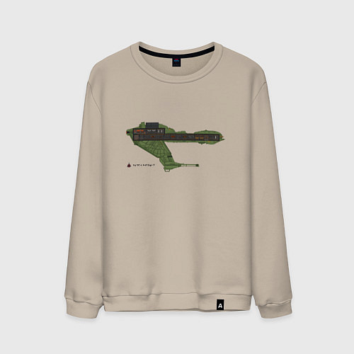 Мужской свитшот Клингонская хищная птица / Миндальный – фото 1