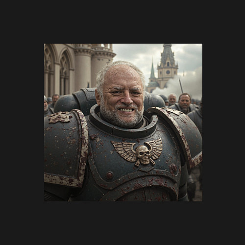 Мужской свитшот Гарольд скрывающий Warhammer / Черный – фото 3