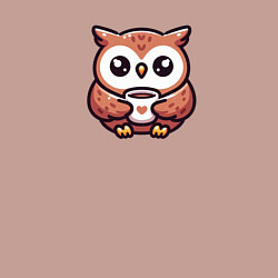 Свитшот хлопковый мужской Совушка с кофе, цвет: пыльно-розовый — фото 2