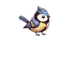 Свитшот хлопковый мужской Синичка, цвет: белый — фото 2