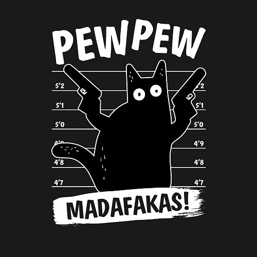 Мужской свитшот Кот с пушками / Черный – фото 3