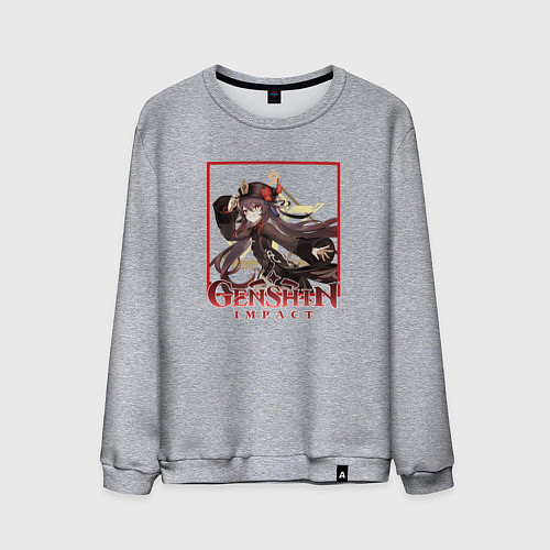 Мужской свитшот Хозяйка бюро Ху Тао / Меланж – фото 1