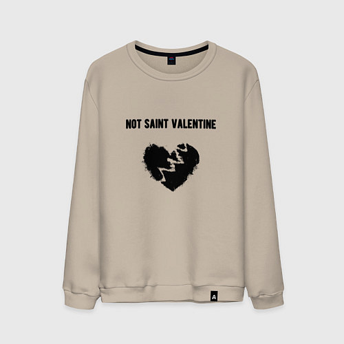 Мужской свитшот Not saint valentine / Миндальный – фото 1