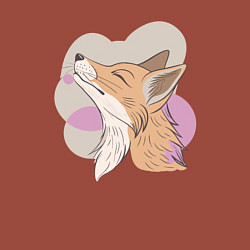 Свитшот хлопковый мужской Лиса с улыбающимся выражением морды, цвет: кирпичный — фото 2