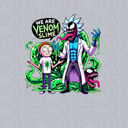 Свитшот хлопковый мужской We are Venom slime - Rick and Morty, цвет: меланж — фото 2