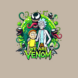 Свитшот хлопковый мужской Rick and Morty - we are Venom portal, цвет: миндальный — фото 2