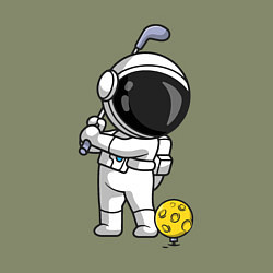 Свитшот хлопковый мужской Космический гольф, цвет: авокадо — фото 2