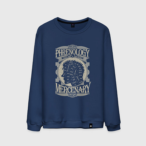 Мужской свитшот Берсерк Гатс анатомия / Тёмно-синий – фото 1