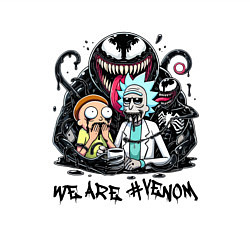 Свитшот хлопковый мужской Morty and Rick - we are Venom meme, цвет: белый — фото 2