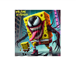 Свитшот хлопковый мужской Sponge Bob and Venom - collaboration, цвет: белый — фото 2