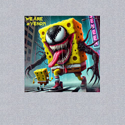 Свитшот хлопковый мужской Sponge Bob and Venom - collaboration, цвет: меланж — фото 2