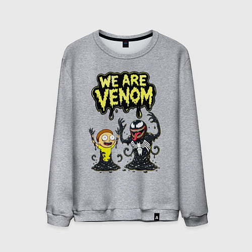 Мужской свитшот We are Venom - meme / Меланж – фото 1