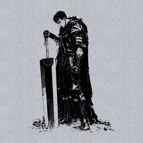 Мужской свитшот Berserk мечник / Меланж – фото 3