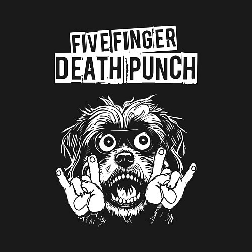 Мужской свитшот Five Finger Death Punch rock dog / Черный – фото 3