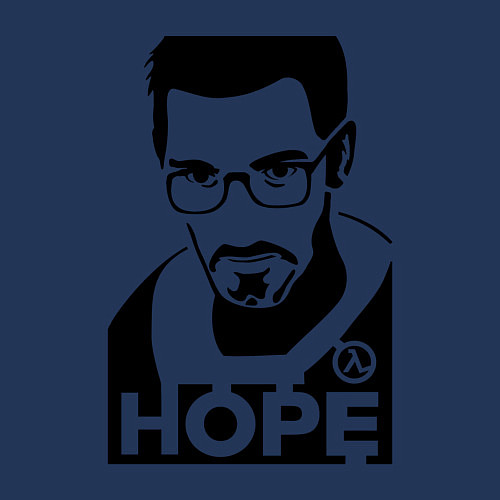 Мужской свитшот Gordon Freeman - надежда / Тёмно-синий – фото 3