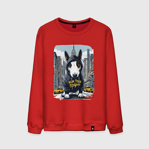 Мужской свитшот Булли - нью-йоркский хулиган / Красный – фото 1