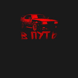 Свитшот хлопковый мужской Спорткар в красных тонах, цвет: черный — фото 2