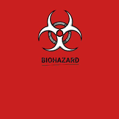 Мужской свитшот Biohazard черно белый / Красный – фото 3