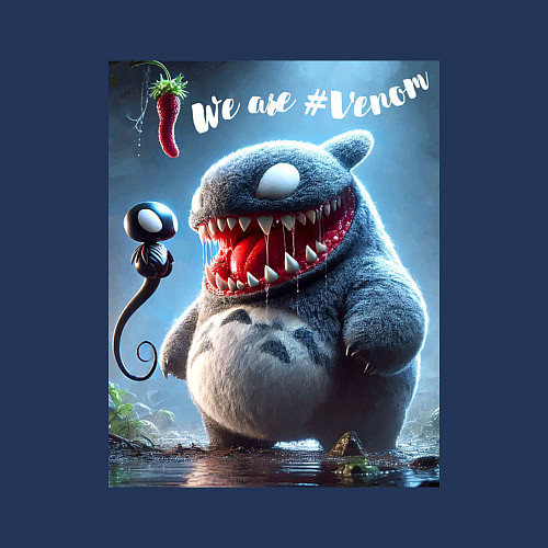 Мужской свитшот Ventotoro - we are Venom meme / Тёмно-синий – фото 3