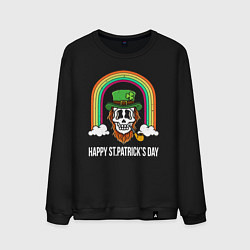 Мужской свитшот Happy St Patricks day - skull