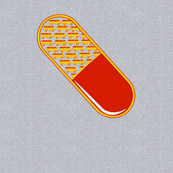 Свитшот хлопковый мужской Таблетка, цвет: меланж — фото 2