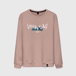 Свитшот хлопковый мужской Rhino vibe, цвет: пыльно-розовый