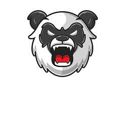 Свитшот хлопковый мужской Angry panda, цвет: белый — фото 2