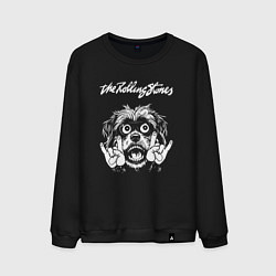 Свитшот хлопковый мужской Rolling Stones rock dog, цвет: черный