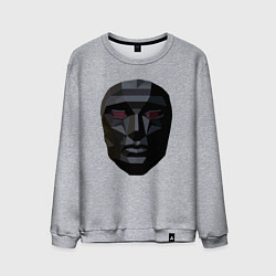 Свитшот хлопковый мужской Маска босса, цвет: меланж