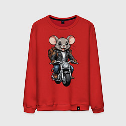 Свитшот хлопковый мужской Biker mice, цвет: красный