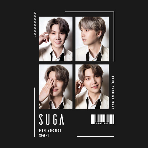 Мужской свитшот Yoongi bts 4cut / Черный – фото 3