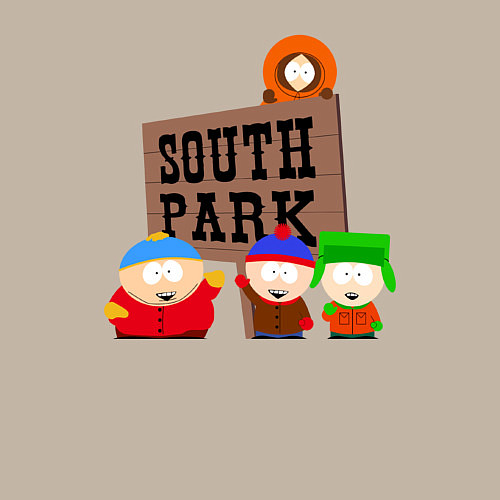 Мужской свитшот Персонажи Южный парк / Миндальный – фото 3