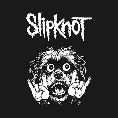 Мужской свитшот Slipknot rock dog / Черный – фото 3