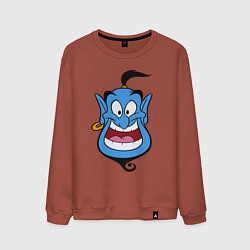 Свитшот хлопковый мужской Аладдин - Джинни, цвет: кирпичный