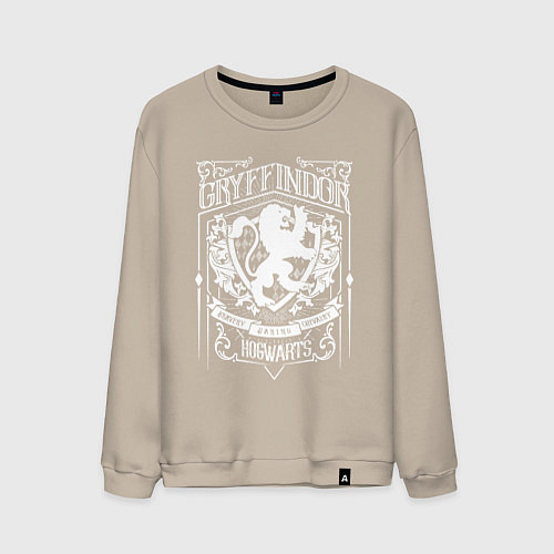 Мужской свитшот Гарри Поттер - герб гриффиндор / Миндальный – фото 1