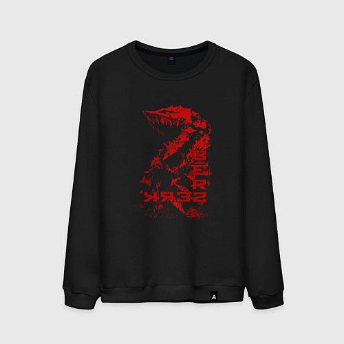 Мужской свитшот Яростный берсерк / Черный – фото 1