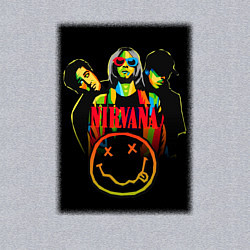 Свитшот хлопковый мужской Нирвана рок группа, цвет: меланж — фото 2