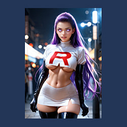 Свитшот хлопковый мужской Джесси Команда R Покемон, цвет: тёмно-синий — фото 2