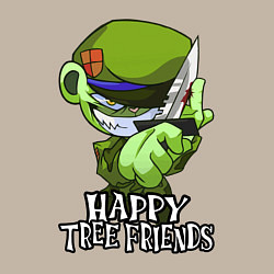 Свитшот хлопковый мужской Happy three friends - Flippy, цвет: миндальный — фото 2