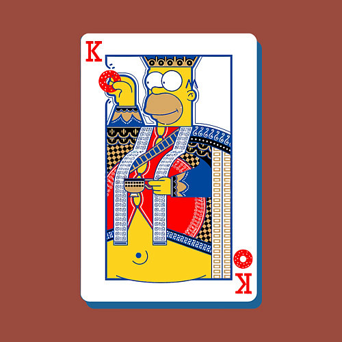 Мужской свитшот Король Гомер / Кирпичный – фото 3