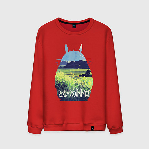 Мужской свитшот Nature Totoro / Красный – фото 1