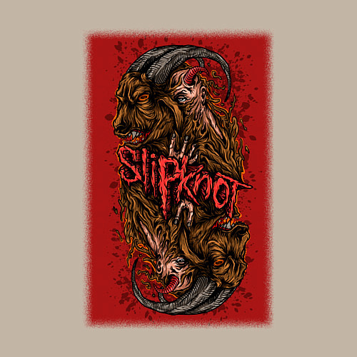 Мужской свитшот Слипкнот кровавый / Миндальный – фото 3