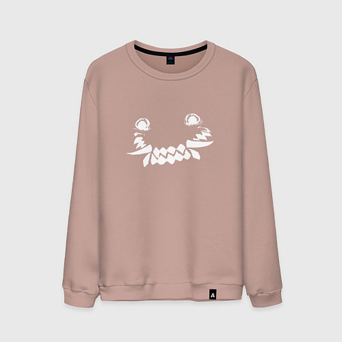 Мужской свитшот Демоническая улыбка / Пыльно-розовый – фото 1