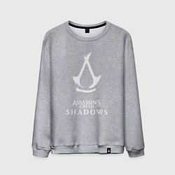 Свитшот хлопковый мужской Assassins creed - shadows white, цвет: меланж