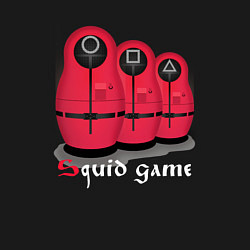 Свитшот хлопковый мужской Squid game matryoshka edition, цвет: черный — фото 2