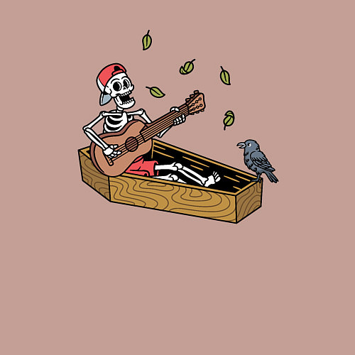 Мужской свитшот Песни из гроба / Пыльно-розовый – фото 3