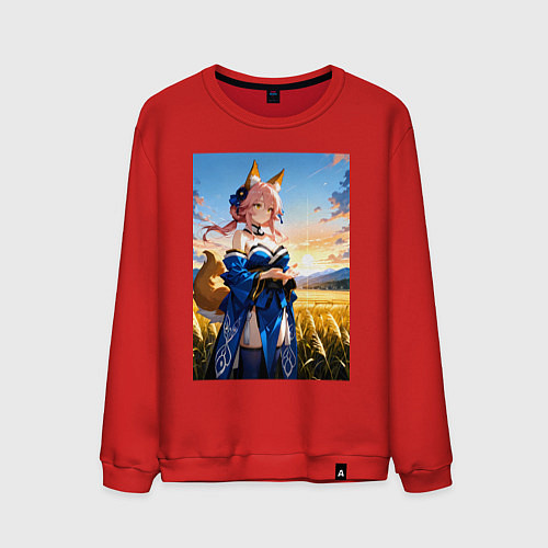 Мужской свитшот Tamamo no Mae Fate Grand Order / Красный – фото 1