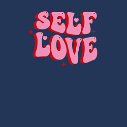 Свитшот хлопковый мужской Self love, цвет: тёмно-синий — фото 2